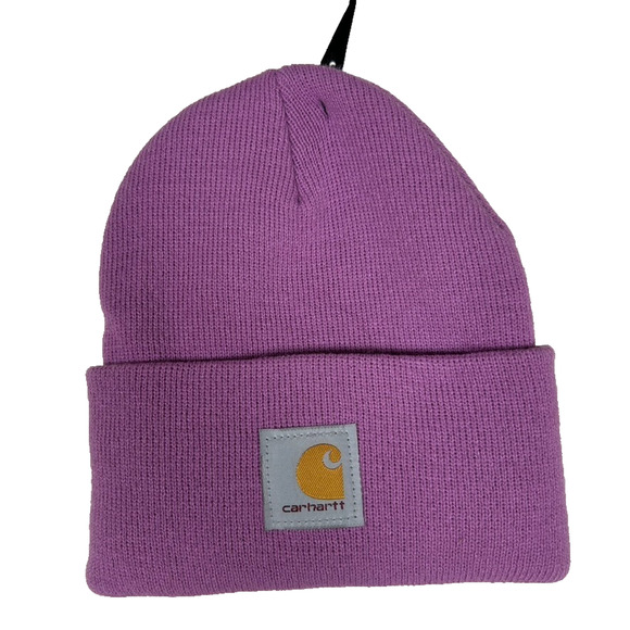 Carhartt Cuffed beanie NWT womens size pink knit hat utility Fisherman - Picture 1 of 5